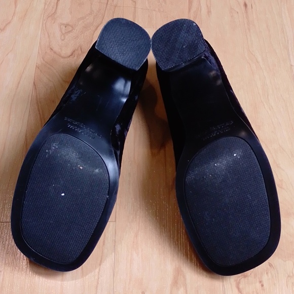 Rampage Suede Velour Black Wedge Heels Shoes 7 M - Picture 9 of 16